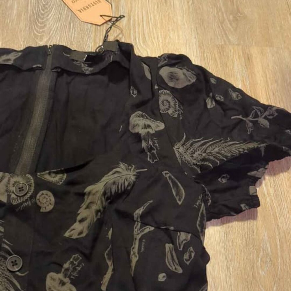 Disturbia Helena highland foraging aop button up midi dress size 10 new - Picture 3 of 5